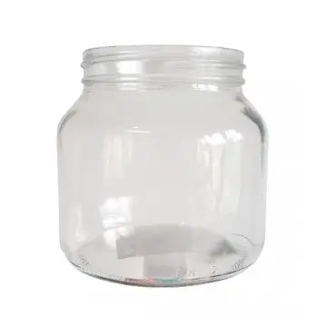 Pot alimentaire en verre rond transparent type Nutella avec capsule twist-off blanche - Fati pack Emballage Alimentaire Maroc