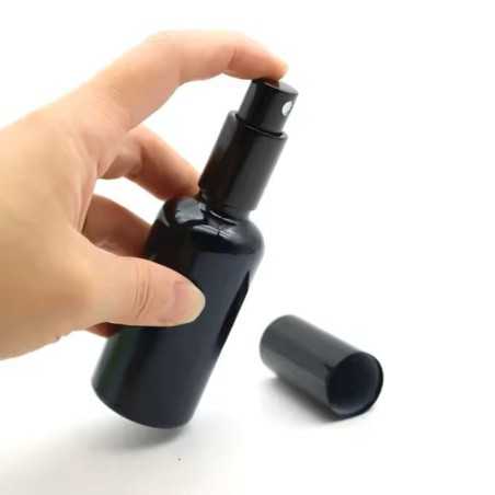 Flacon vaporisateur en verre noir avec tête fine – Élégance et précision pour vos parfums et cosmétiques - Fati Pack Emballage C