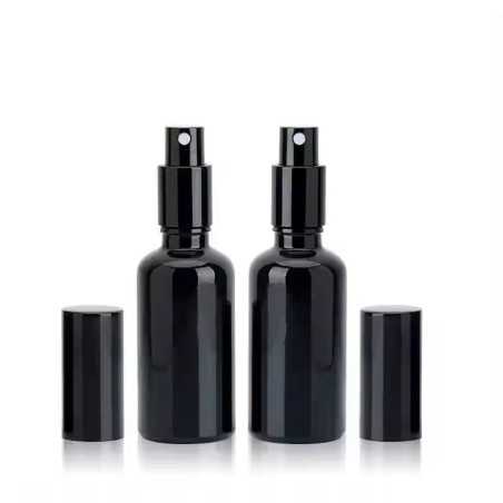 Flacon vaporisateur en verre noir avec tête fine – Élégance et précision pour vos parfums et cosmétiques - Fati Pack Emballage C