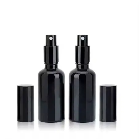 Flacon vaporisateur en verre noir avec tête fine – Élégance et précision pour vos parfums et cosmétiques - Fati Pack Emballage C