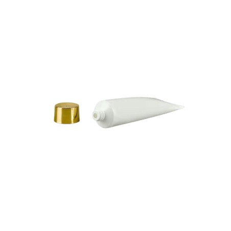 Tube Souple Blanc avec Bouchon à Vis Doré - Fati pack Emballage Maroc