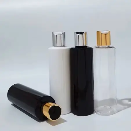 Bouteille cosmétiques en plastique 200 ml avec bouchon à disque pour emballage cosmétique (Lotion, crème et shampooing…) - Fati