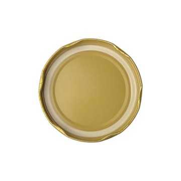 couvercle premium en métal doré, orné d’abeilles, pour refléter la richesse de votre miel - Fati Pack Emballage Maroc