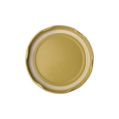 couvercle premium en métal doré, orné d’abeilles, pour refléter la richesse de votre miel - Fati Pack Emballage Maroc