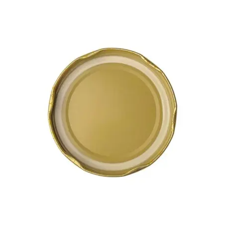 couvercle premium en métal doré, orné d’abeilles, pour refléter la richesse de votre miel - Fati Pack Emballage Maroc