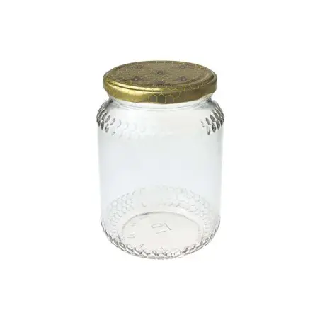 couvercle premium en métal doré, orné d’abeilles, pour refléter la richesse de votre miel - Fati Pack Emballage Maroc