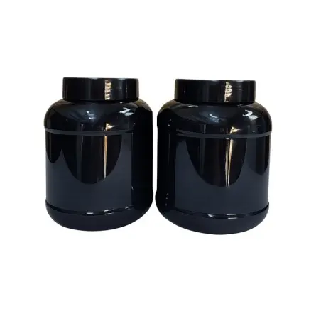 Pot en Plastique PET Noir Sécurisé pour Poudre de Protéines et Produits Alimentaires - Fatipack Group Emballage Maroc