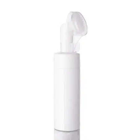 Nouveau ! Flacon en plastique blanc cosmétique à pompe moussante avec brosse nettoyante - Fatipack Group Emballage Maroc