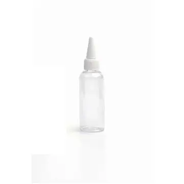 Flacon compte-gouttes en plastique PET transparent avec capuchon à bec verseur torsadé pour encre et huile capillaire - Fatipack