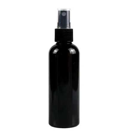 Bouteille de pulvérisation à brume fine en plastique PET noir pour cosmétiques - Fatipack Group Emballage Maroc