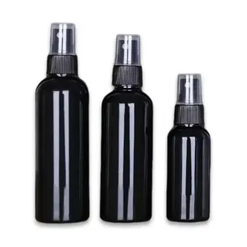 Bouteille de pulvérisation à brume fine en plastique PET noir pour cosmétiques - Fatipack Group Emballage Maroc