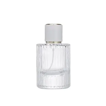 Flacon Parfum Chloé en Verre Transparent Rayé avec Bouchon Spray Doré - Fatipack Group Emballage Maroc