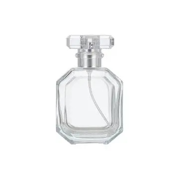 Flacon Parfum Octogonal en Verre Transparent avec Bouchon Spray et Capuchon Acrylique - Fatipack Group Emballage Maroc
