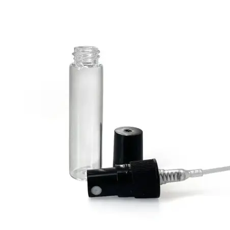 Flacon Testeur de Parfum 5Ml Transparent avec spray noir - Fatipack Emballage Maroc