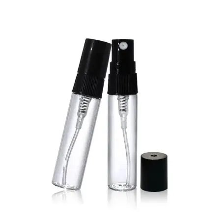 Flacon Testeur de Parfum 5Ml Transparent avec spray noir - Fatipack Emballage Maroc