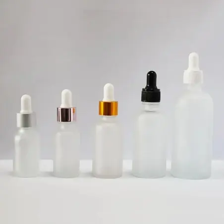 Flacon Cosmétique en Verre Semi-Transparent avec Pipette Compte-Goutte - Fatipack Group Emballage Maroc