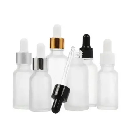 Flacon Cosmétique en Verre Semi-Transparent avec Pipette Compte-Goutte - Fatipack Group Emballage Maroc