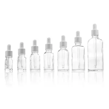 Flacons en Verre Clair avec Pipette Blanche pour Produits Cosmétiques - Fatipack Group Emballage Maroc