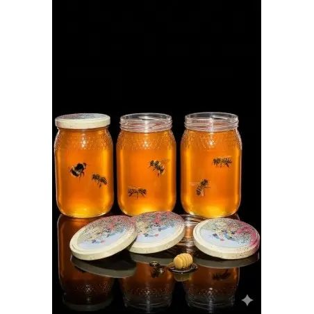 Bocaux alimentaires en verre transparent Chehda avec couvercles métal twist-off imprimés - Fatipack Group Emballage Maroc