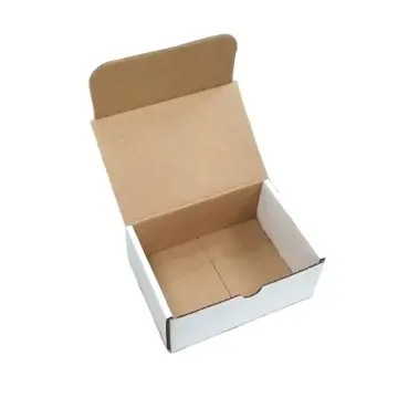Boîte valise en carton d’expédition ondulé blanc – 20 × 10 × 15 cm – Packaging e-commerce résistant - Fatipack Group Emballage M