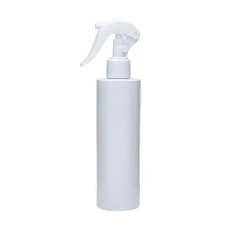 Flacon de désinfection en plastique PET blanc avec tête spray pistolet ergonomique blanche description commercial - Fatipack Gro