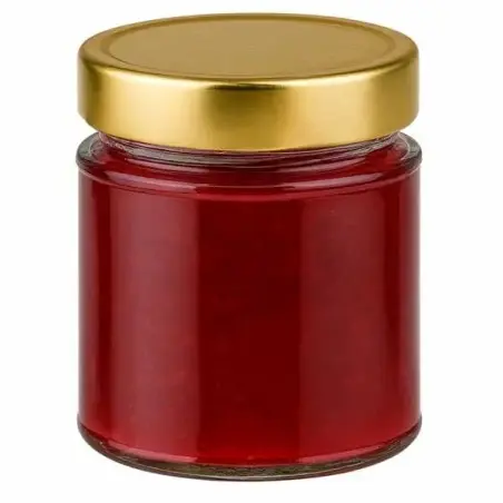 Bocaux en verre alimentaire transparent avec couvercle twist-off métallique doré 250g - Fatipack Emballage Maroc