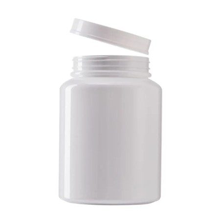 Pot Blanc HDPE 500 g avec Couvercle à Vis pour Compléments Alimentaires et Poudre Protéinée - Fatipack Group Emballage Maroc