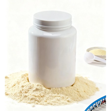 Pot Blanc HDPE 500 g avec Couvercle à Vis pour Compléments Alimentaires et Poudre Protéinée - Fatipack Group Emballage Maroc