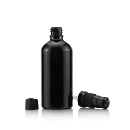 Flacon Cosmétique Noir avec Pompe Doseuse – Emballage Premium description - Fatipack Group Emballage Maroc