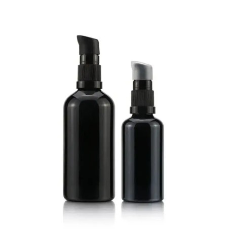 Flacon Cosmétique Noir avec Pompe Doseuse – Emballage Premium description - Fatipack Group Emballage Maroc