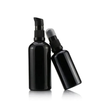 Flacon Cosmétique Noir avec Pompe Doseuse – Emballage Premium description - Fatipack Group Emballage Maroc