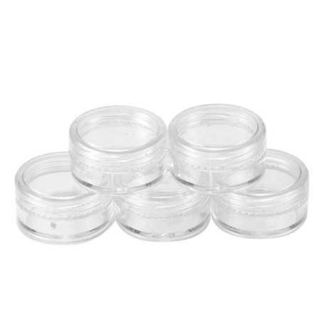 Petits pots cosmétiques vides cristal transparents de voyage pour crème, baume à lèvres, échantillon - Fati Pack Emballage