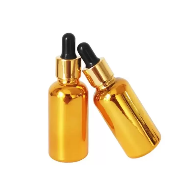 Flacon compte gouttes en verre doré avec pipette noir pour emballage  cosmétique - Fati Pack Packaging et emballage Maroc