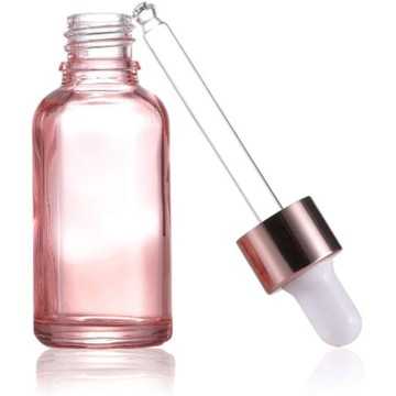 Bouteilles pipette en verre rose - Fati Pack Emballage Marrakech