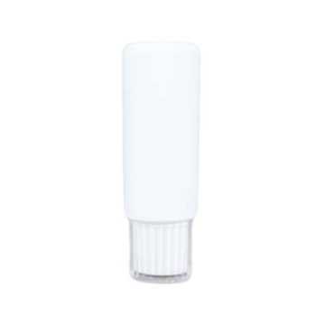 Tube ovale souple en plastique blanc rabattable 50ml avec bouchon à vis pour emballage de soins de la peau