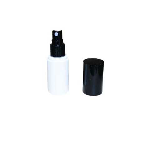 Flacon en plastique blanc avec bouchon spray noir 30ml - Fati Pack Emballage Maroc