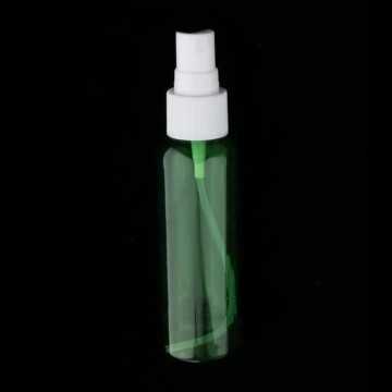 Flacon pulvérisateur en plastique vert à épaule ronde avec spray blanc - Fati Pack Emballage Maroc