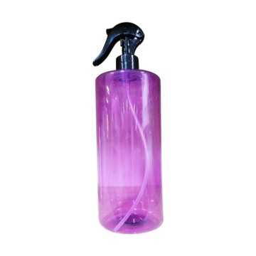 Bouteille en plastique PET mauve avec capuchon de pulvérisation à gâchette noir - Fati Pack Emballage Maroc