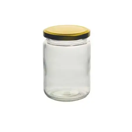 Bocaux en verre de forme ronde, pot Mason de stockage des aliments avec capuchon en métal - Fati pack packaging Maroc