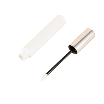 Tube de Gloss Vide en Plastique Blanc avec Capuchon Argenté et Applicateur - fati pack group