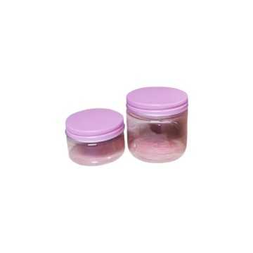 Pots en plastique rose en PET, pot à crème cosmétique avec couvercle en aluminium rose - Fati Pack Group