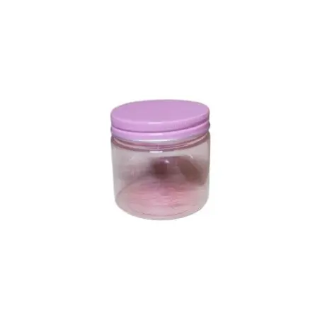 Pots en plastique rose en PET, pot à crème cosmétique avec couvercle en aluminium rose - Fati Pack Group