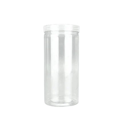 Pots rond En Plastique Transparent avec couvercle twist off en plastique semi-transparents Pour Cosmétiques Et Aliments - Fati P