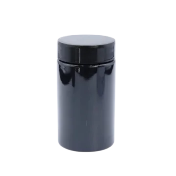 Pots Ronds en Plastique Noir avec Couvercle Twist-Off pour Produits Cosmétiques et Alimentaires - Fati Pack Emballage