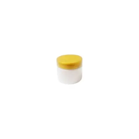 Pots en plastique blanc avec couvercle en plastique or brillant pour emballage cosmétique - Fati Pack Group