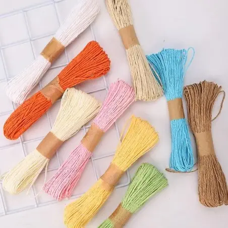 papier raphia, ruban papier, ficelle corde, cordes pour emballage cadeau - Fati Pack Group