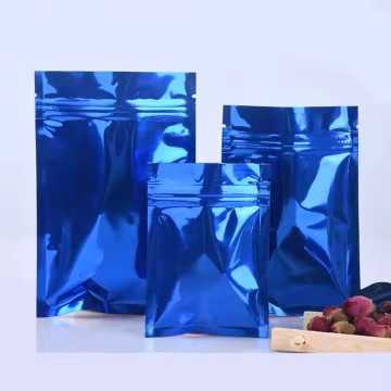 Sachet hermétiques alimentaire en mylar bleu avec fermeture zip - Fati Pack Group