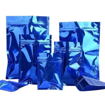 Sachet hermétiques alimentaire en mylar bleu avec fermeture zip - Fati Pack Group