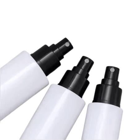 Flacons Pulvérisateurs en Plastique Blanc avec Capuchon Noir - Idéal pour Produits de Beauté - Fati Pack Group