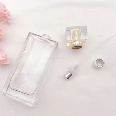 Flacon vaporisateur de parfum carré vide rechargeable en verre - Fati pack packaging Maroc